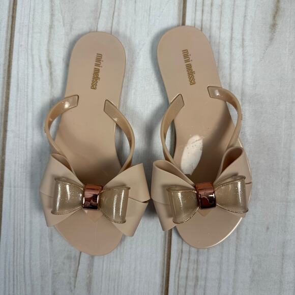 Mini Melissa Girls Harmonic‎ Sweet Bow Sandals 1Y - Picture 2 of 5